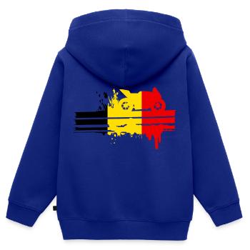 Motorrad Motorsport Belgien Rennstreifen - Kinder Premium Organic Zip Hoodie - Royalblau - Hinten - AI Model Kid Male (0cm)