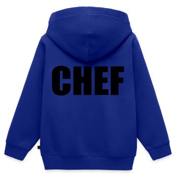 Chef - Kinder Premium Organic Zip Hoodie - Royalblau - Hinten - AI Model Kid Male (0cm)