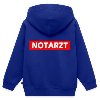 Notarzt - Kinder Premium Organic Zip Hoodie - Royalblau - Hinten - AI Model Kid Male (0cm)