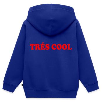 Trés cool - Sweat Premium à capuche zippé enfant bio - bleu roi - Dos - AI Model Kid Male (0cm)