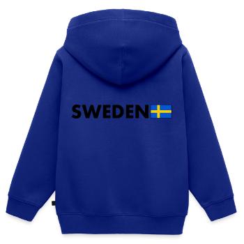 Schweden - Kinder Premium Organic Zip Hoodie - Royalblau - Hinten - AI Model Kid Male (0cm)