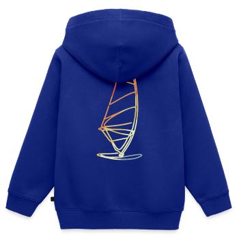 Windsurfing in retro style - Kids Premium Organic Zip-up Hoodie - royal blue - Back - AI Model Kid Male (0cm)