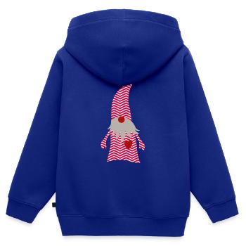 Wichtel Muster zickzack Herz Weihnachten Deko Herz - Kinder Premium Organic Zip Hoodie - Royalblau - Hinten - AI Model Kid Male (0cm)