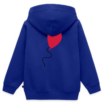 Ballon / Balloon - Kinder Premium Organic Zip Hoodie - Royalblau - Hinten - AI Model Kid Male (0cm)