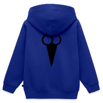 Eis - Kinder Premium Organic Zip Hoodie - Royalblau - Hinten - AI Model Kid Male (0cm)