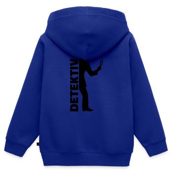 Detektiv - Kinder Premium Organic Zip Hoodie - Royalblau - Hinten - AI Model Kid Male (0cm)