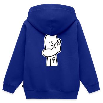 Deck top - Kids Premium Organic Zip-up Hoodie - royal blue - Back - AI Model Kid Male (0cm)