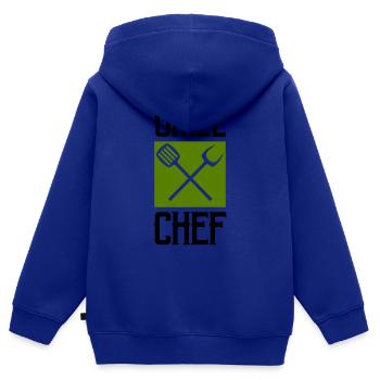 grill chef - Kinder Premium Organic Zip Hoodie - Royalblau - Hinten - AI Model Kid Male (0cm)
