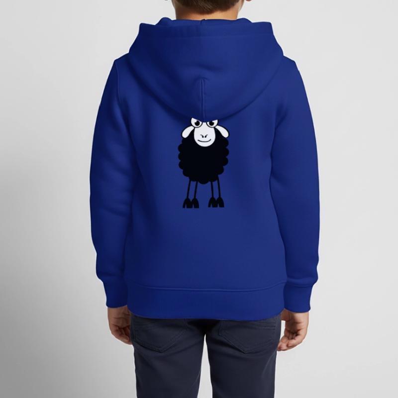 Schafe, weiße oder schwarze Schafe. Träumen oder schlafen Kinder Premium Organic Zip Hoodie