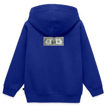Dollar - Kinder Premium Organic Zip Hoodie - Royalblau - Hinten - AI Model Kid Male (0cm)