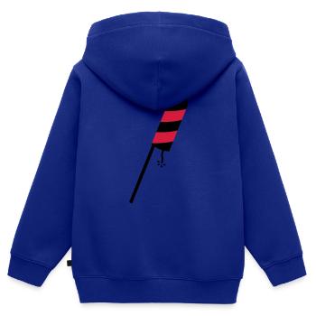Rakete - Kinder Premium Organic Zip Hoodie - Royalblau - Hinten - AI Model Kid Male (0cm)