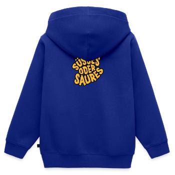 Halloween Shirt Süßes oder Saures - Kinder Premium Organic Zip Hoodie - Royalblau - Hinten - AI Model Kid Male (0cm)