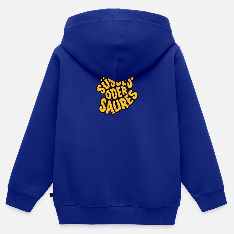 Halloween Shirt Süßes oder Saures - Kinder Premium Organic Zip Hoodie - Royalblau