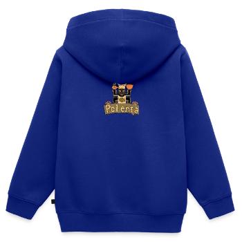 POLENTA - Kinder Premium Organic Zip Hoodie - Royalblau - Hinten - AI Model Kid Male (0cm)