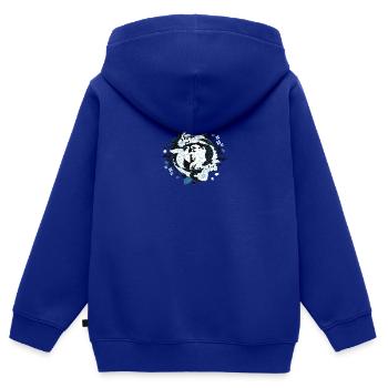 Japanische Kunst - Gürteltier - Kinder Premium Organic Zip Hoodie - Royalblau - Hinten - AI Model Kid Male (0cm)