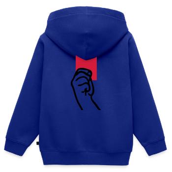 Rote Karte Schiedsrichter Fußball - Kinder Premium Organic Zip Hoodie - Royalblau - Hinten - AI Model Kid Male (0cm)
