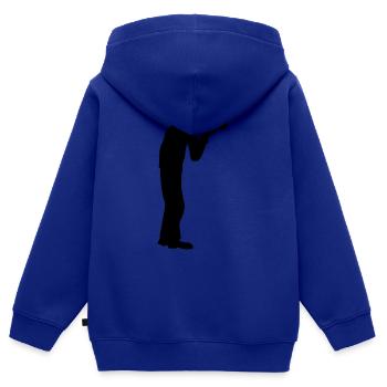 Depression stehend weinen - Kinder Premium Organic Zip Hoodie - Royalblau - Hinten - AI Model Kid Male (0cm)