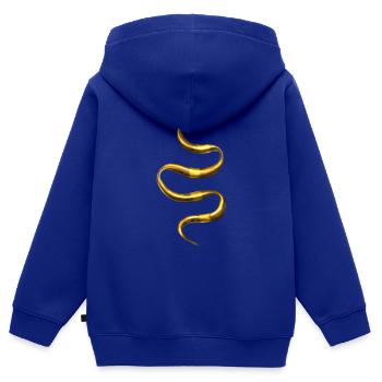 Goldene Schlange Schmuck - Kinder Premium Organic Zip Hoodie - Royalblau - Hinten - AI Model Kid Male (0cm)