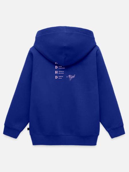 ADHS - Kinder Premium Organic Zip Hoodie - Royalblau