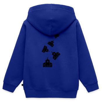 Kirche - Kinder Premium Organic Zip Hoodie - Royalblau - Hinten - AI Model Kid Male (0cm)