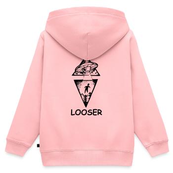 UFO - Get in, Looser! Nerd | Color customizable - Kids Premium Organic Zip-up Hoodie - rose - Back - AI Model Kid Female (0cm)