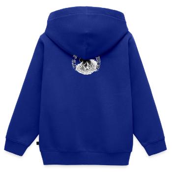 Schwarzer Panther. Es ist nur eine Illusion. - Kinder Premium Organic Zip Hoodie - Royalblau - Hinten - AI Model Kid Male (0cm)
