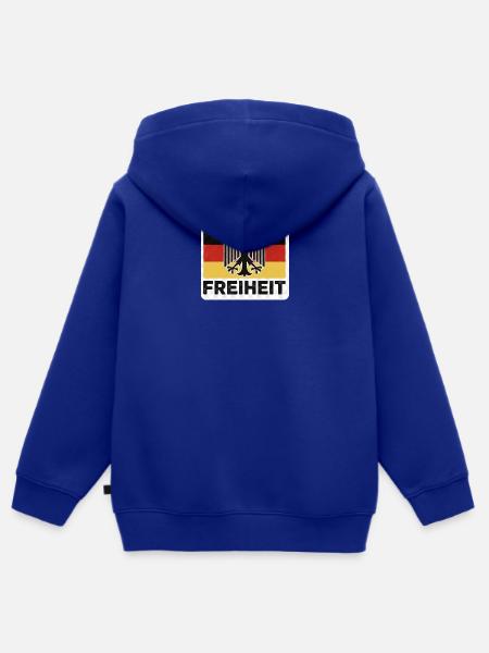 Freiheit Flagge mit Adler - Kinder Premium Organic Zip Hoodie - Royalblau