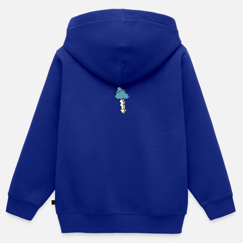 thunderstorm - Kids Premium Organic Zip-up Hoodie - royal blue