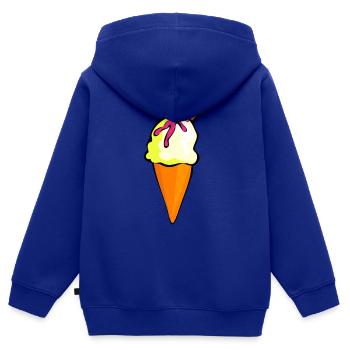 eis eiscreme restaurant ice cream sundae17 - Kinder Premium Organic Zip Hoodie - Royalblau - Hinten - AI Model Kid Male (0cm)