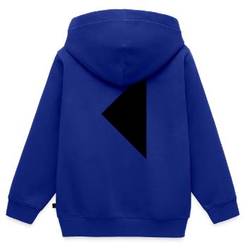 Dreieck - Kinder Premium Organic Zip Hoodie - Royalblau - Hinten - AI Model Kid Male (0cm)