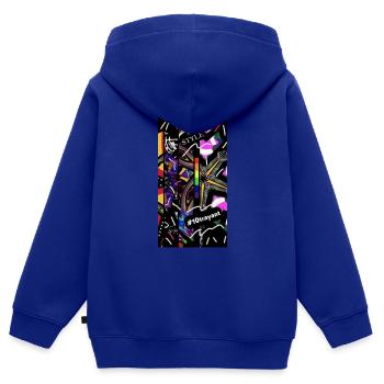 Style 4000 - Sweat Premium à capuche zippé enfant bio - bleu roi - Dos - AI Model Kid Male (0cm)
