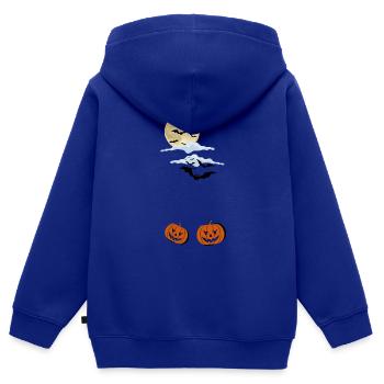 La veille d’Halloween - Sweat Premium à capuche zippé enfant bio - bleu roi - Dos - AI Model Kid Male (0cm)