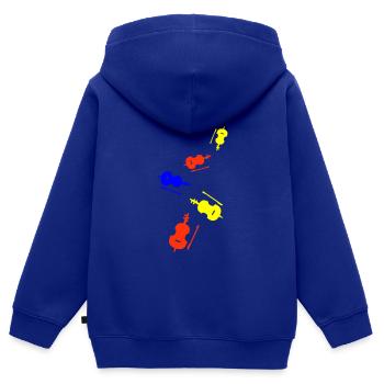 Violine instrument - Kinder Premium Organic Zip Hoodie - Royalblau - Hinten - AI Model Kid Male (0cm)