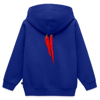 Chili Pepper Scharf Chilischote Paprika Spicy Food - Kinder Premium Organic Zip Hoodie - Royalblau - Hinten - AI Model Kid Male (0cm)