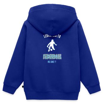 Federball Spieler Bester Federballer Geburtstag - Kinder Premium Organic Zip Hoodie - Royalblau - Hinten - AI Model Kid Male (0cm)
