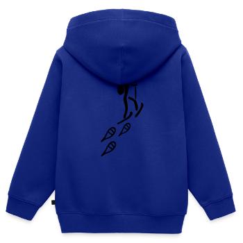 Schneeschuh Tour - Kinder Premium Organic Zip Hoodie - Royalblau - Hinten - AI Model Kid Male (0cm)