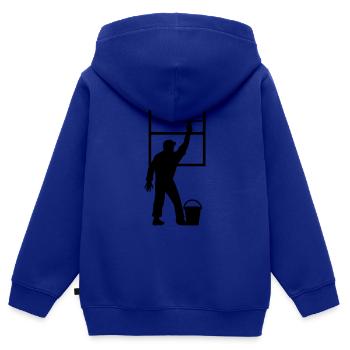 Window cleaner - Kids Premium Organic Zip-up Hoodie - royal blue - Back - AI Model Kid Male (0cm)