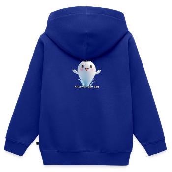 Freshness - Kids Premium Organic Zip-up Hoodie - royal blue - Back - AI Model Kid Male (0cm)