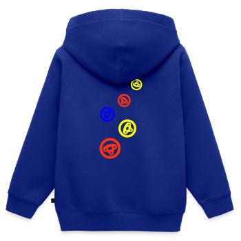 Reifen tuning Bunt - Kinder Premium Organic Zip Hoodie - Royalblau - Hinten - AI Model Kid Male (0cm)