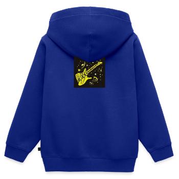 Gitarre - Kinder Premium Organic Zip Hoodie - Royalblau - Hinten - AI Model Kid Male (0cm)