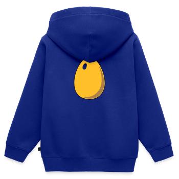Oeuf - Sweat Premium à capuche zippé enfant bio - bleu roi - Dos - AI Model Kid Male (0cm)