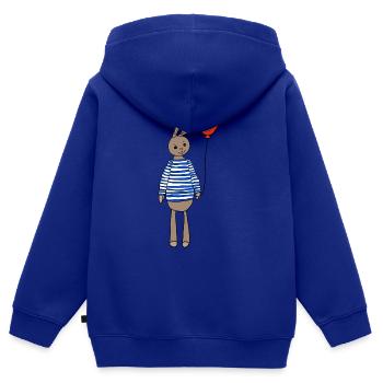 osterhase ostern - Kinder Premium Organic Zip Hoodie - Royalblau - Hinten - AI Model Kid Male (0cm)