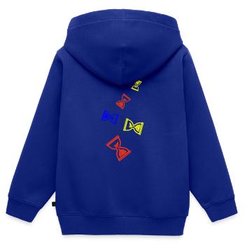 Sanduhr Symbol - Kinder Premium Organic Zip Hoodie - Royalblau - Hinten - AI Model Kid Male (0cm)