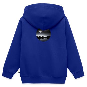 Mond - Kinder Premium Organic Zip Hoodie - Royalblau - Hinten - AI Model Kid Male (0cm)