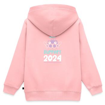 Braut Support 2024 Hochzeit - Kinder Premium Organic Zip Hoodie - Rosa - Hinten - AI Model Kid Female (0cm)
