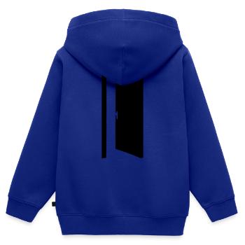 komm rein ... bin offen - Kinder Premium Organic Zip Hoodie - Royalblau - Hinten - AI Model Kid Male (0cm)