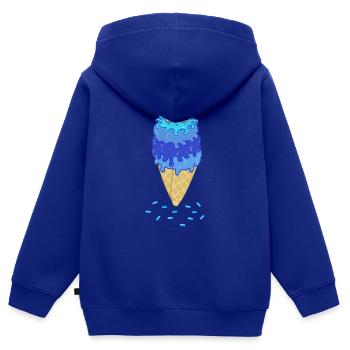 Kawaii oktopus eiscreme Sommerzeit - Kinder Premium Organic Zip Hoodie - Royalblau - Hinten - AI Model Kid Male (0cm)