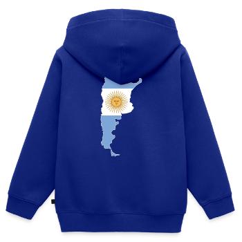 Argentinien Landkarte Flagge - Kinder Premium Organic Zip Hoodie - Royalblau - Hinten - AI Model Kid Male (0cm)