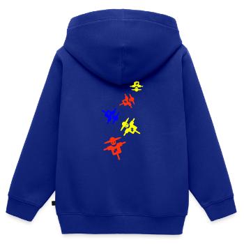 Scarecrow - Kids Premium Organic Zip-up Hoodie - royal blue - Back - AI Model Kid Male (0cm)