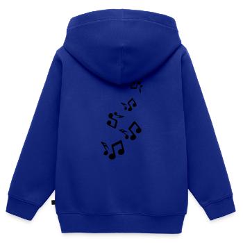 Musiknoten zeichen - Kinder Premium Organic Zip Hoodie - Royalblau - Hinten - AI Model Kid Male (0cm)